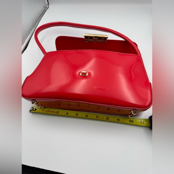 Pratesi Firenze Barchetta Red Patent Leather Shoulder Bag - Picture 8 of 10